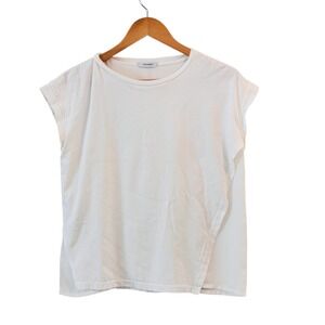 Jeanasis Womens‎ Top One Size Boxy Sleeveless Minimalist Layered Asymmetrical